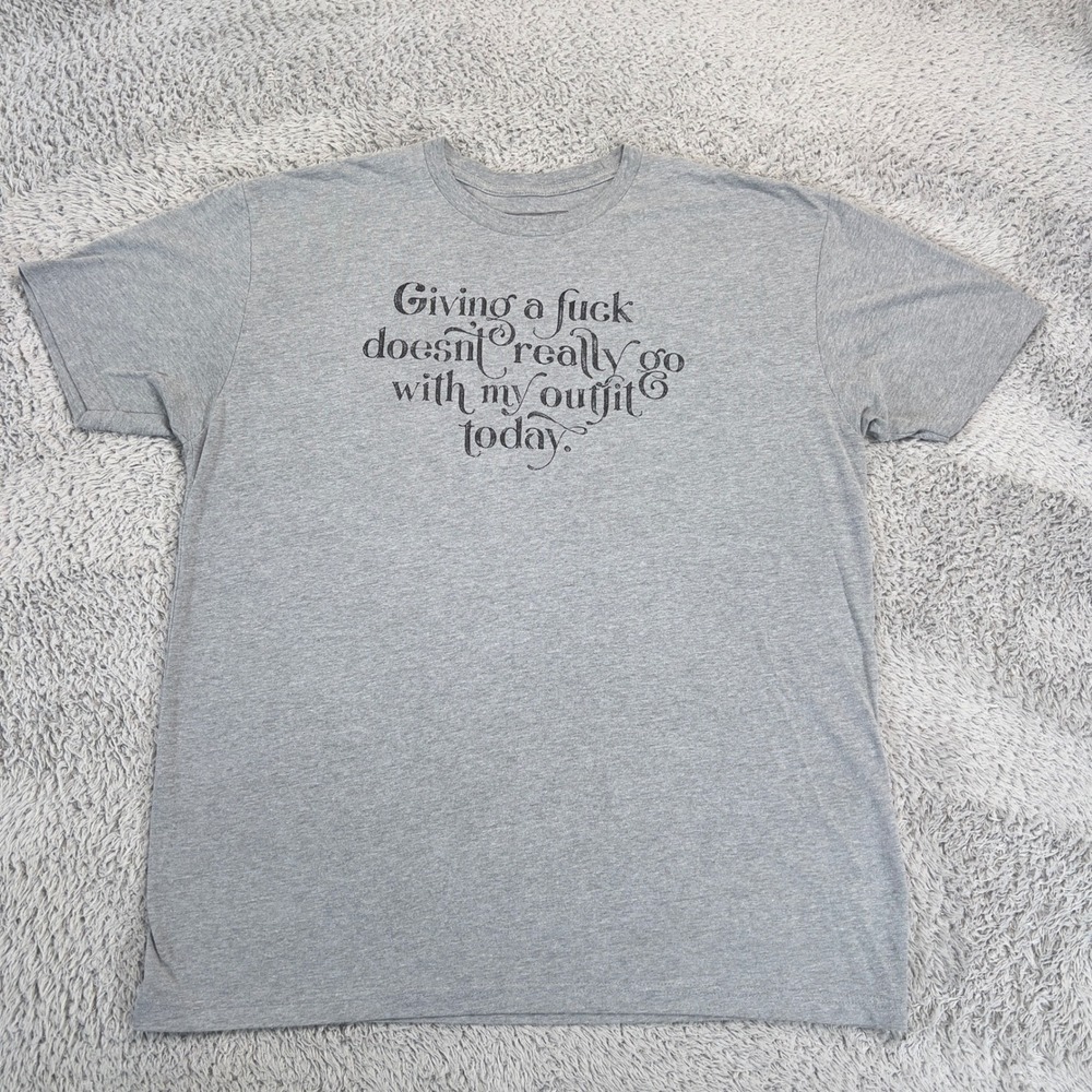 Human Unlimited Mens XL T-Shirt Heather Gray Sarcastic Outfit Graphic Slogan Tee